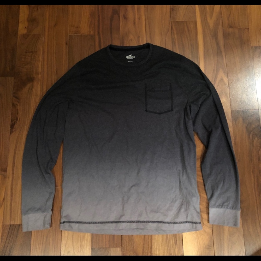 Mens Large Gray Long Sleeve Crewneck Shirt